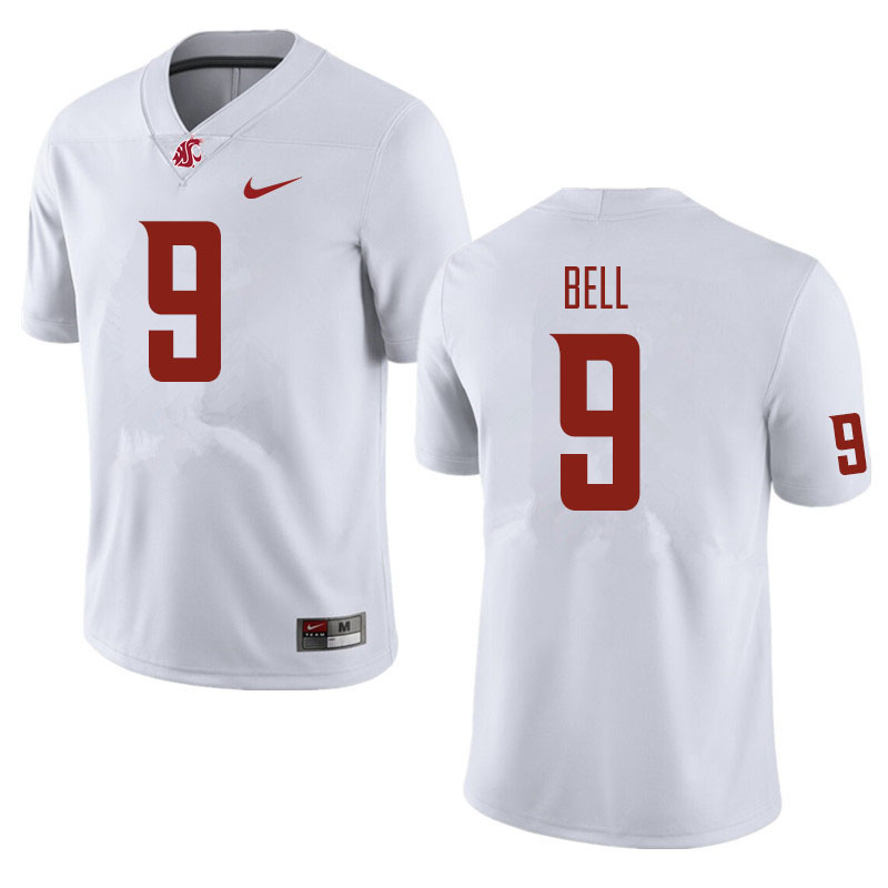 Men #9 Renard Bell Washington State Cougars Football Jerseys Sale-White